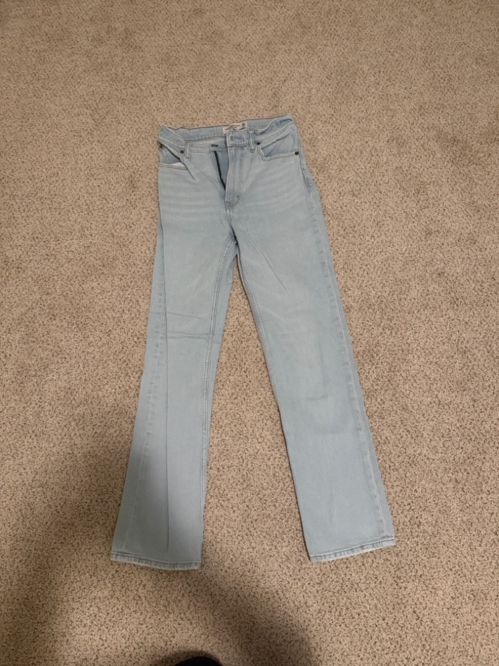 Abercrombie & Fitch Light Blue Straight-Leg Jeans